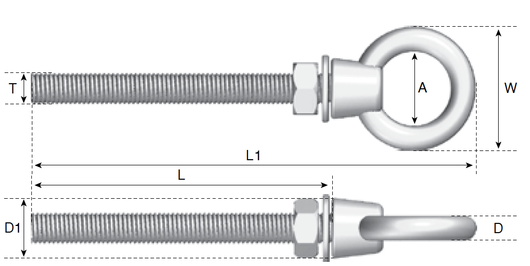  econ eye nut bolt drawing E307 econ eye n ut bolt